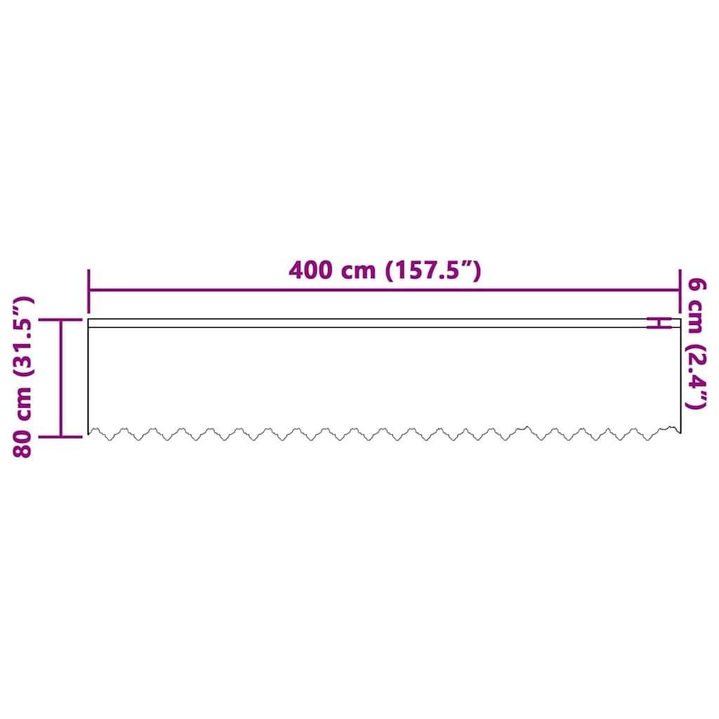 Lace Curtain with Curtains White 400x80cm Polyester